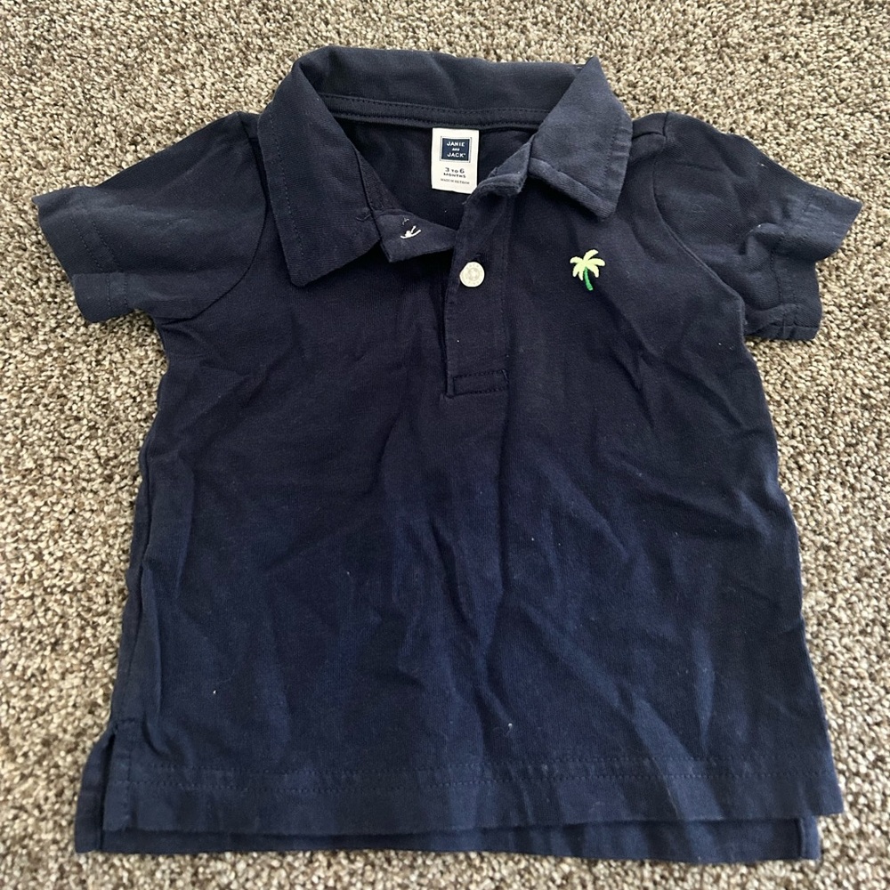 GUC Janie and Jack polo, size 3-6 months, no tears or stains